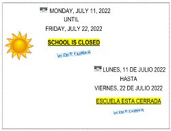 School Closed / Escuela esta cerrada 